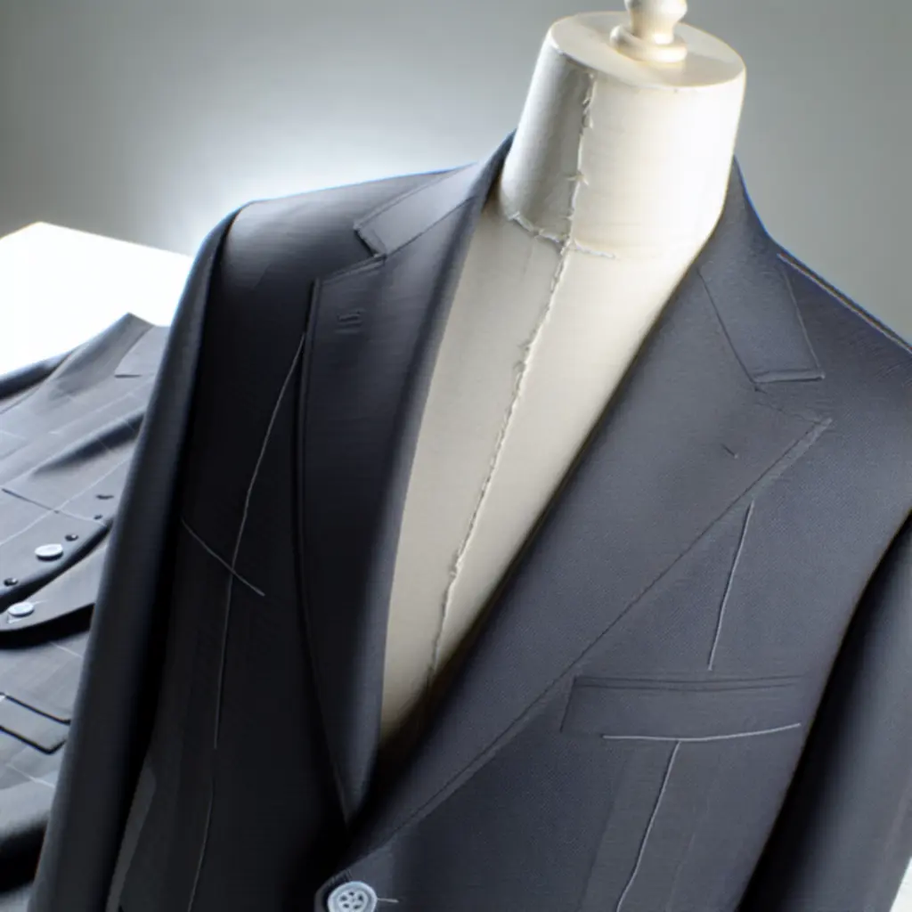 Zbliżenie na wysokiej jakości tkaninę garnituru