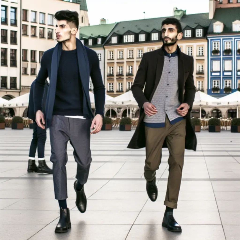 Model w sezonowej kolekcji UrbanStyleMotion w miejskim otoczeniu